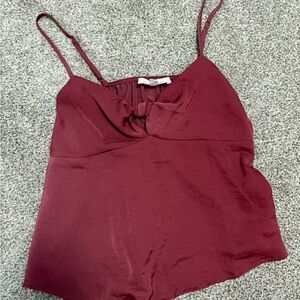 Pink Rose Burgundy Camisole Top